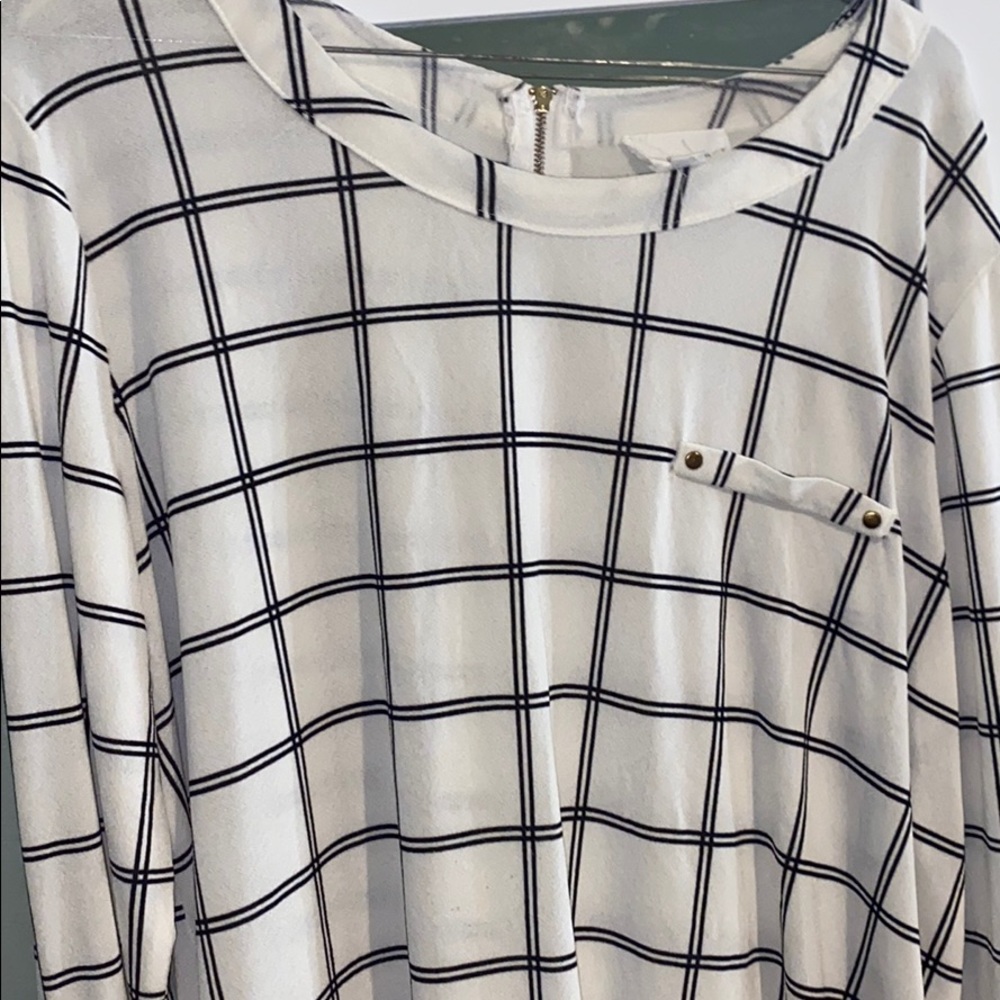 Plaid blouse ! Business casual!